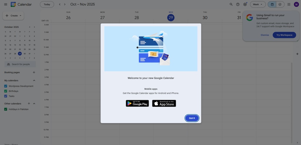 Google Calendar para la planificación diaria