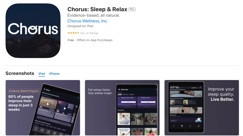 aplicaciones para mejorar el sueño - Coro Sueño