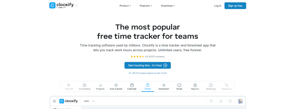 controla y analiza tu tiempo - Clockify