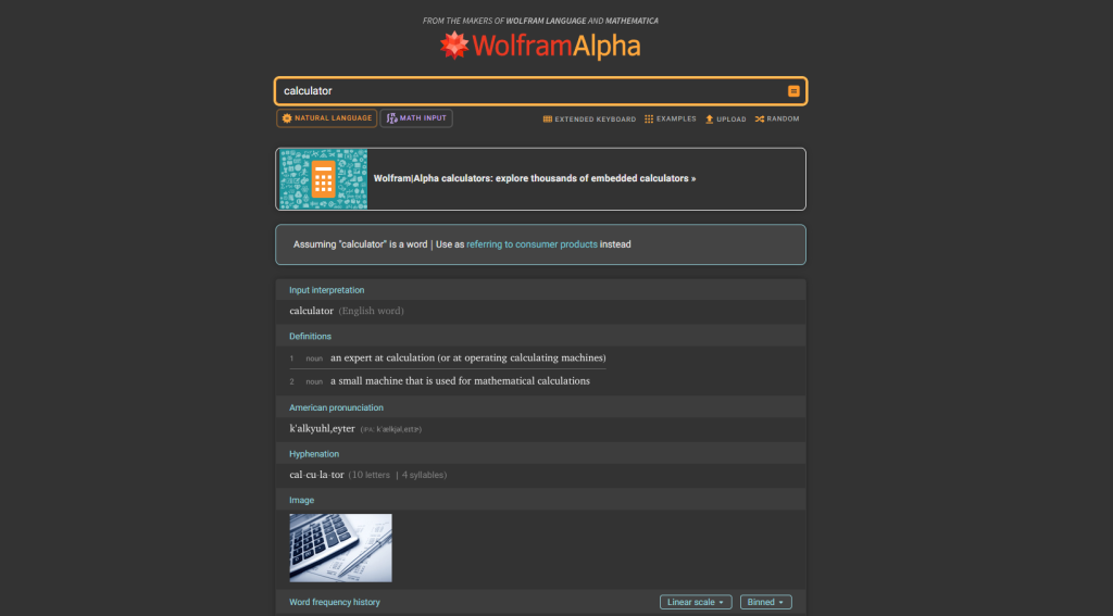 Calculadora Wolfram Alpha