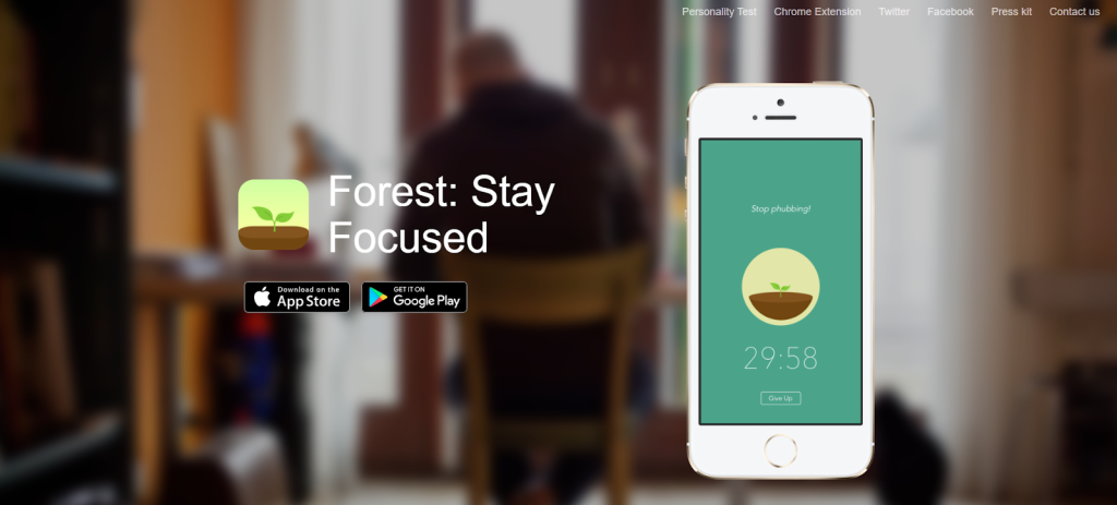 aplicaciones para eliminar las distracciones digitales - Bosque