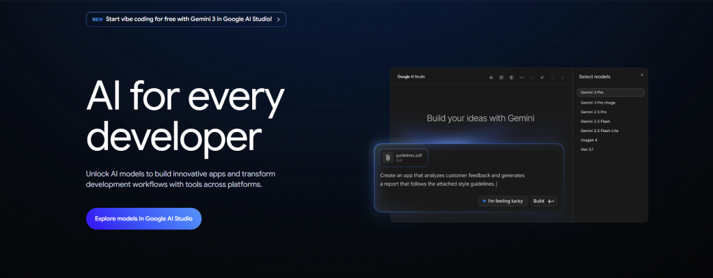 para desarrolladores Google Gemini 