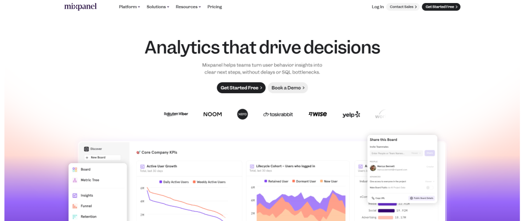 Analytics Tool - Mixpanel