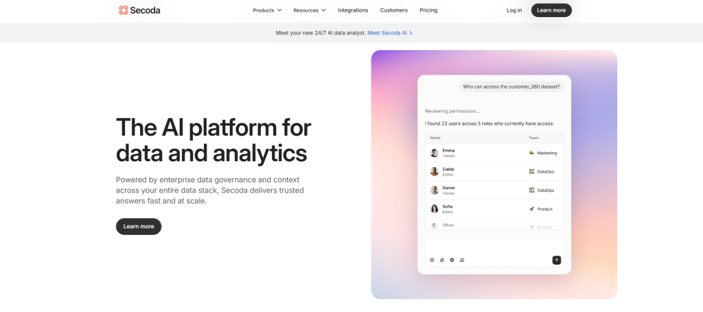 Analytics Tool - Secoda