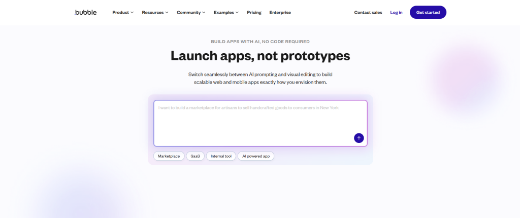 mejores herramientas para crear MVPs sin código - Burbuja