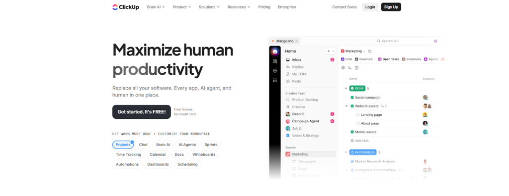 Transforma las ideas en acción - ClickUp