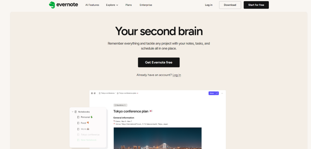 mejores aplicaciones para tomar notas - Evernote